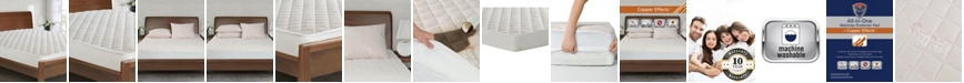 All-In-One Copper effects Fitted Mattress Pad, Queen